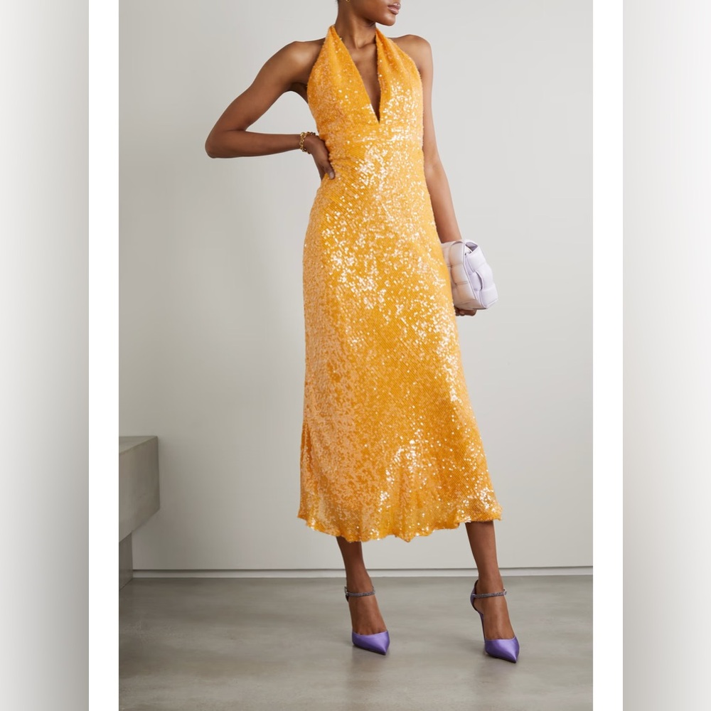 Markarian Valerie Sequin Halterneck Dress - Picture 2 of 11